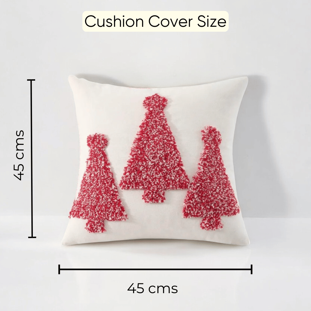 Candy Tree Tufted Christmas Cushion Cover Set of 2