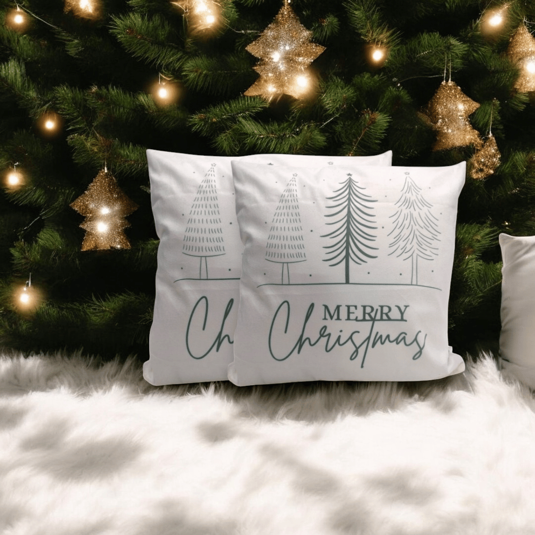 Christmas Tree Charm Velvet Cushion Cover