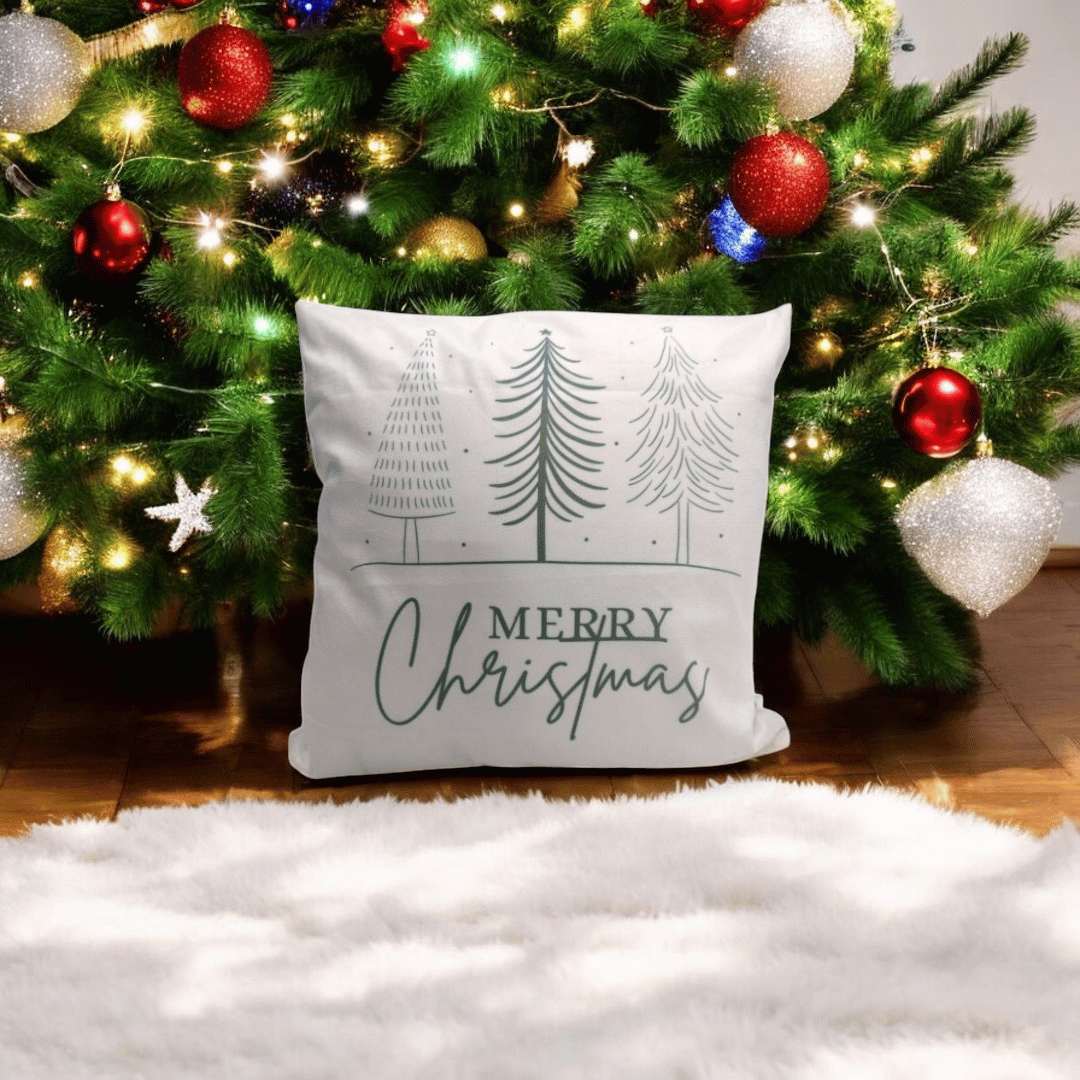 Christmas Tree Charm Velvet Cushion Cover