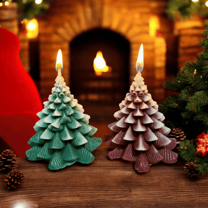 Christmas Tree Soy Wax Candle Set of 2