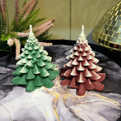 Christmas Tree Soy Wax Candle Set of 2