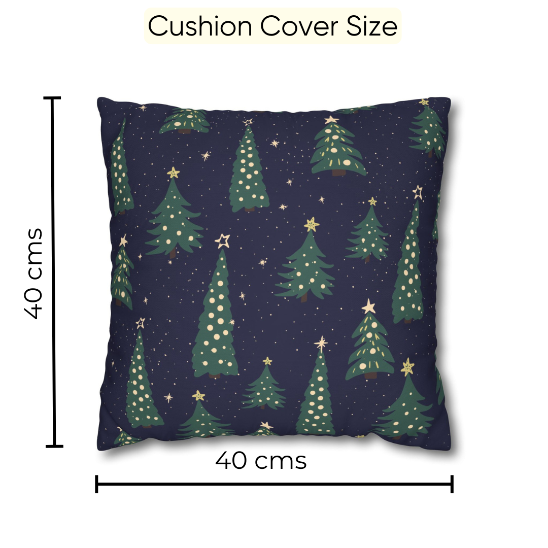 Christmas Trees Velvet Chirstmas Cushion Cover Set of 5