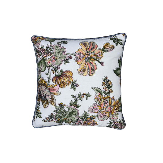 Classic Floral Embroidery Cushion Cover