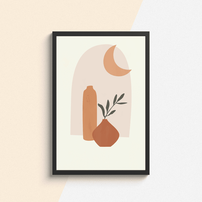 Crescent Vignette Framed Artwork