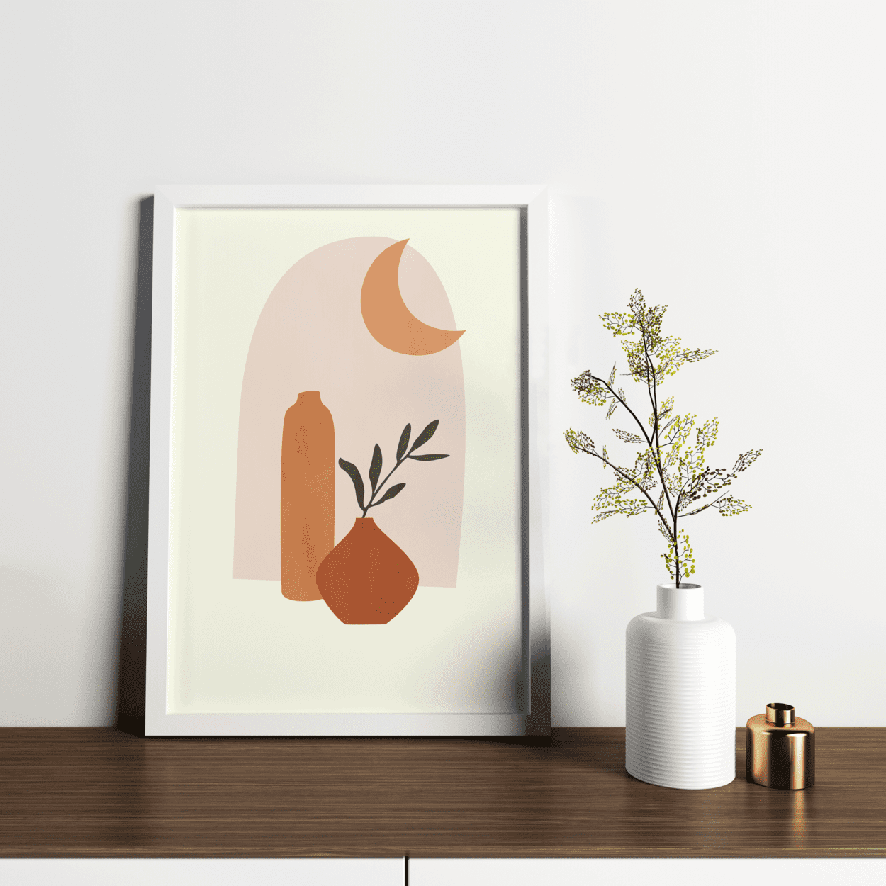 Crescent Vignette Framed Artwork