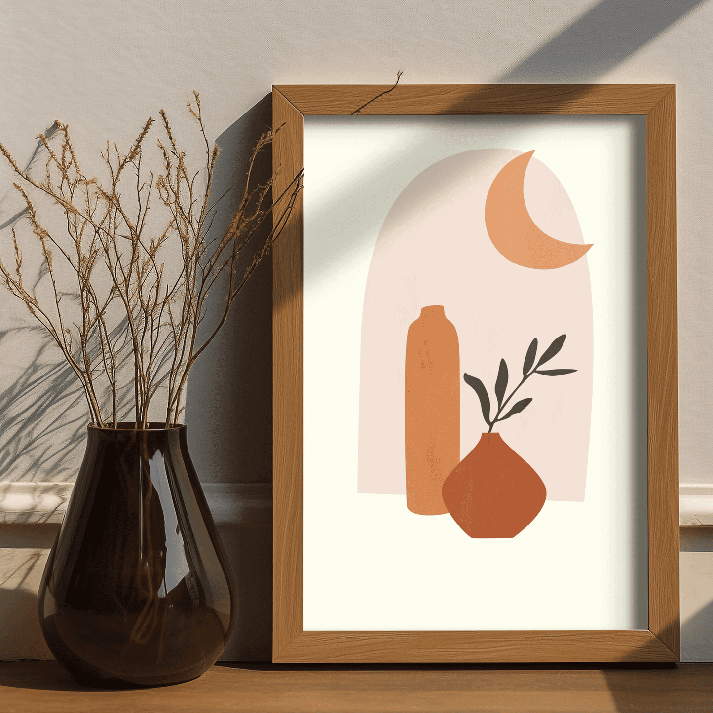 Crescent Vignette Framed Artwork