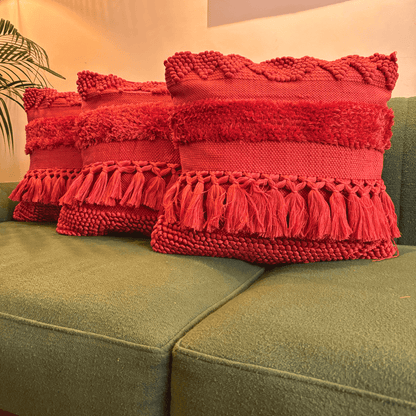 Crimson Grace Tufted Cushion Cover