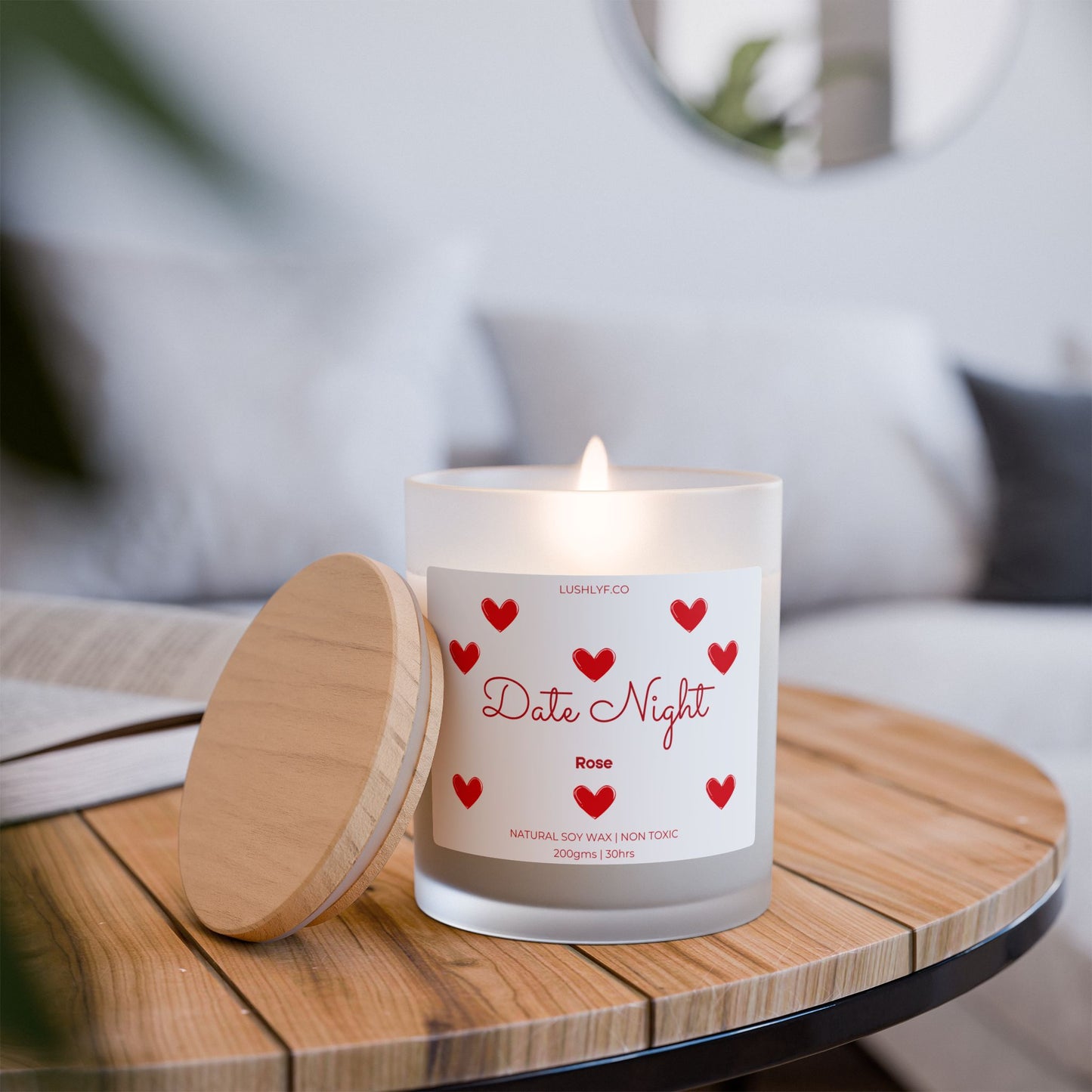 Date Night Valentine’s Rose Soy Wax Candle