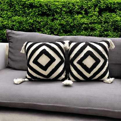 Diamond Chevron Tufted Cushion Cover