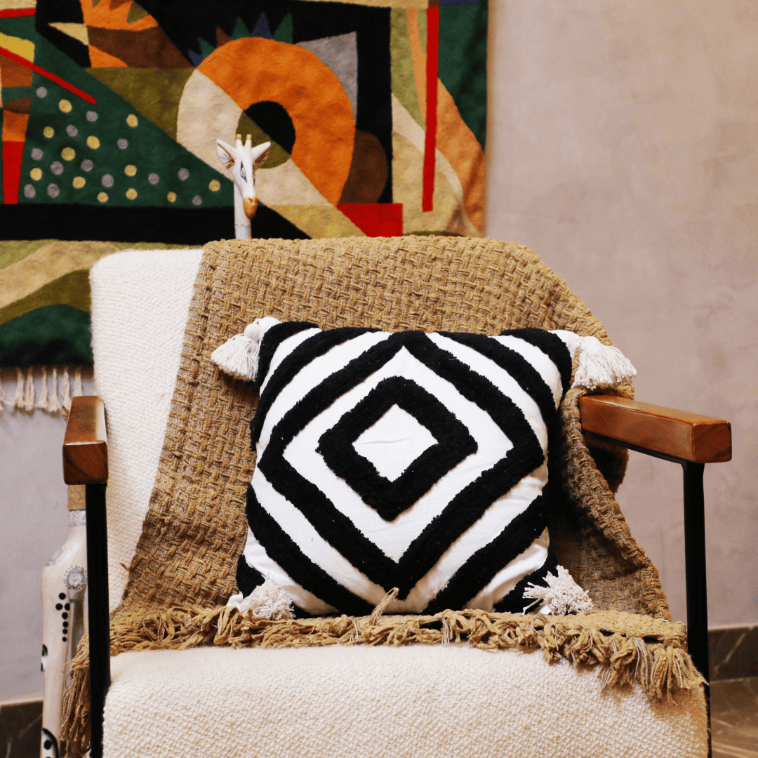 Diamond Chevron Tufted Cushion Cover