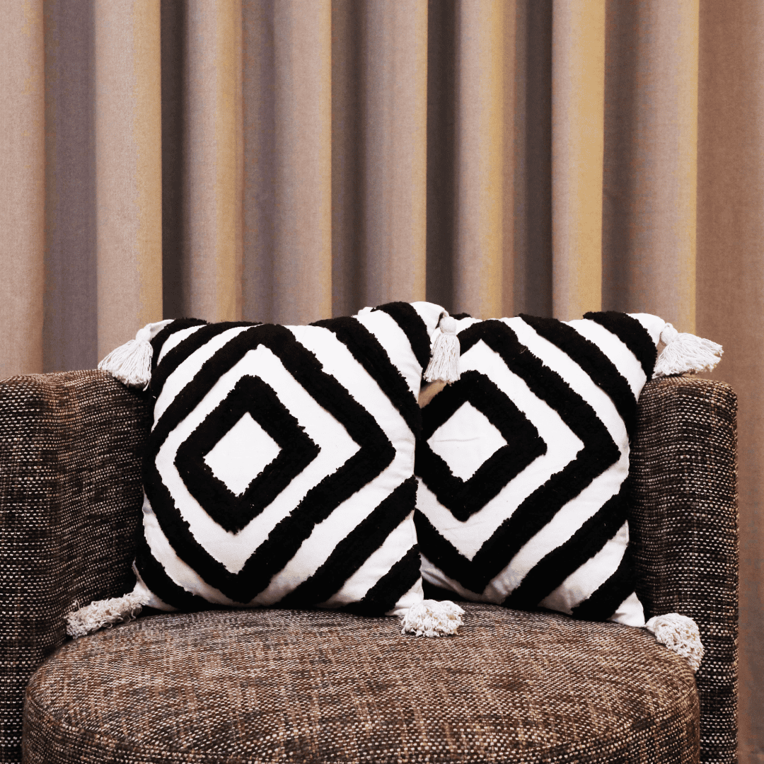 Diamond Chevron Tufted Cushion Cover