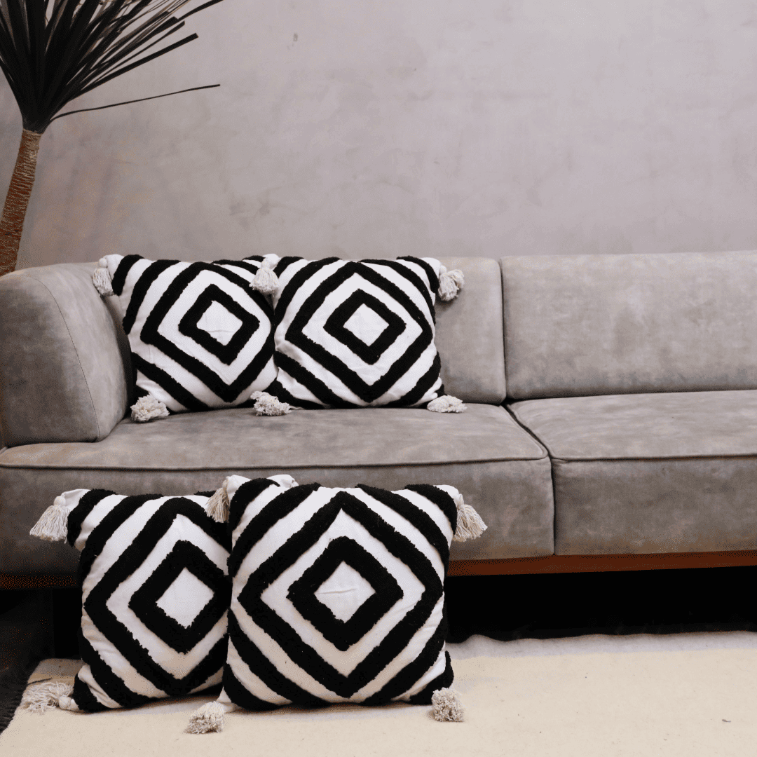 Diamond Chevron Tufted Cushion Cover