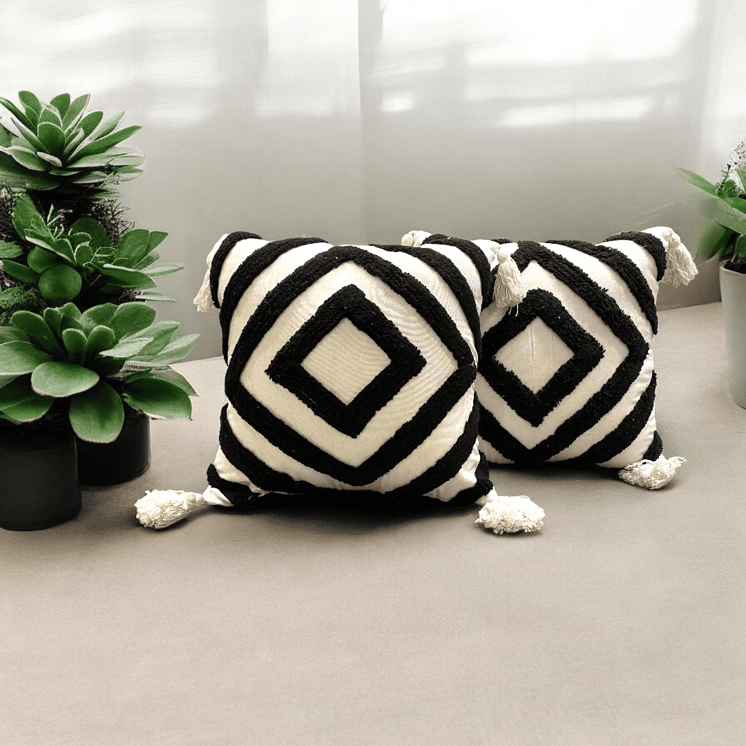 Diamond Chevron Tufted Cushion Cover