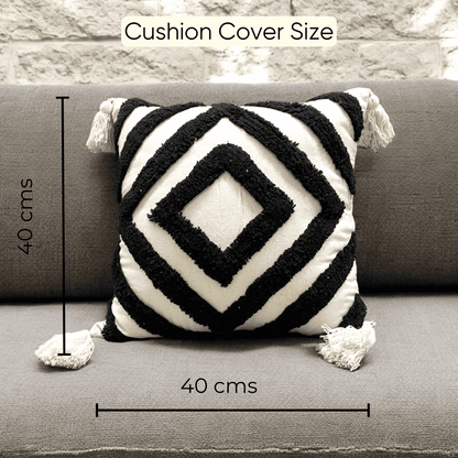 Diamond Chevron Tufted Cushion Cover  - Set of 5