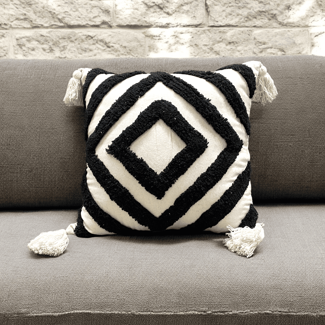 Diamond Chevron Tufted Cushion Cover