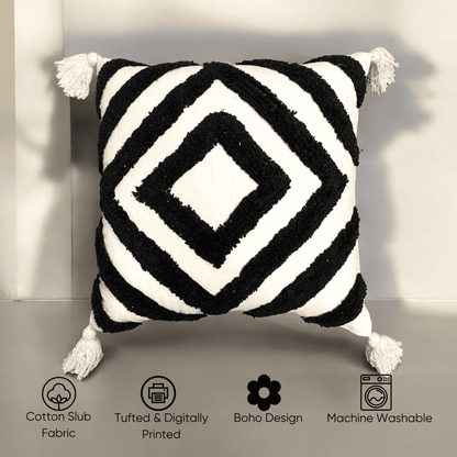 Diamond Chevron Tufted Cushion Cover