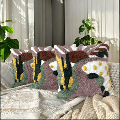 Earthy Essence Tufted Cushion Cover