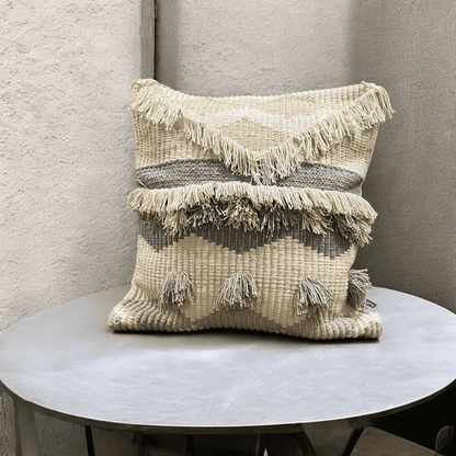 Earthy Waves Tufted Cushion Cover