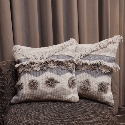 Earthy Waves Tufted Cushion Cover