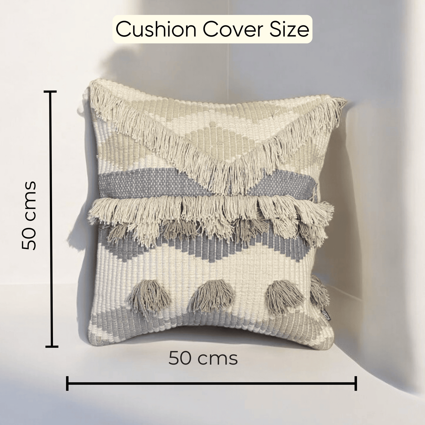 Earthy Waves Tufted Cushion Cover