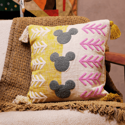 Embroidered Charm Tufted Cushion Cover