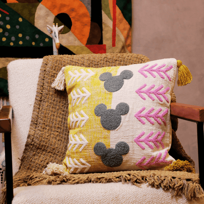 Embroidered Charm Tufted Cushion Cover