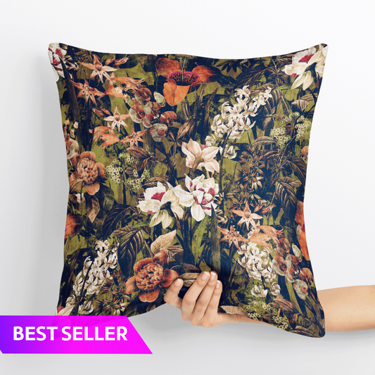 Enchanted Forest Velvet Cushion Cover