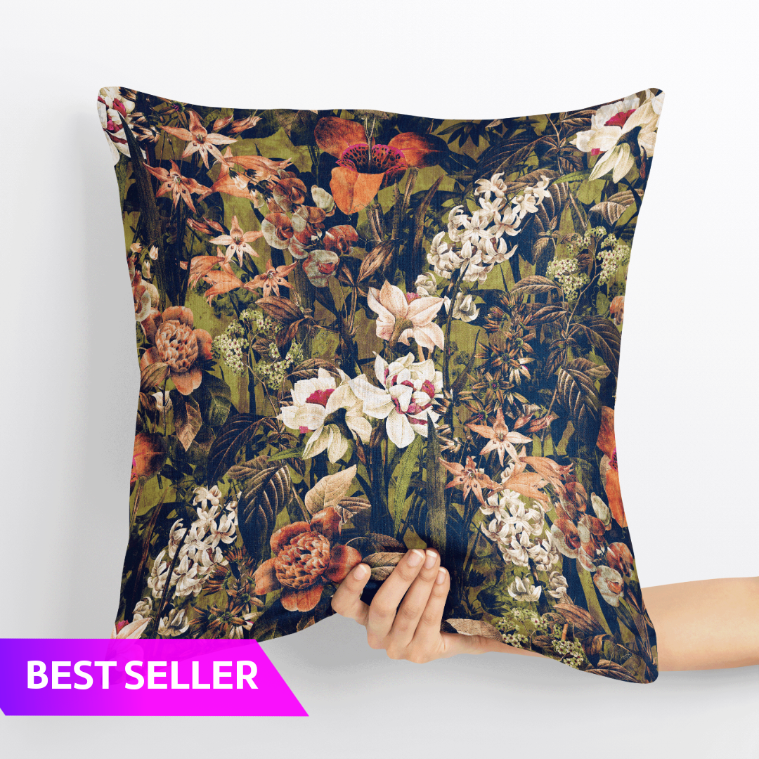Enchanted Forest Velvet Cushion Cover