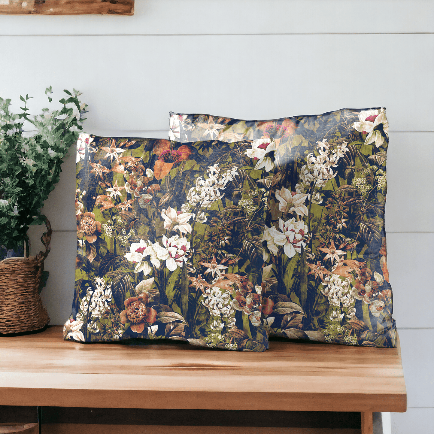 Enchanted Forest Velvet Cushion Cover - Set of 2