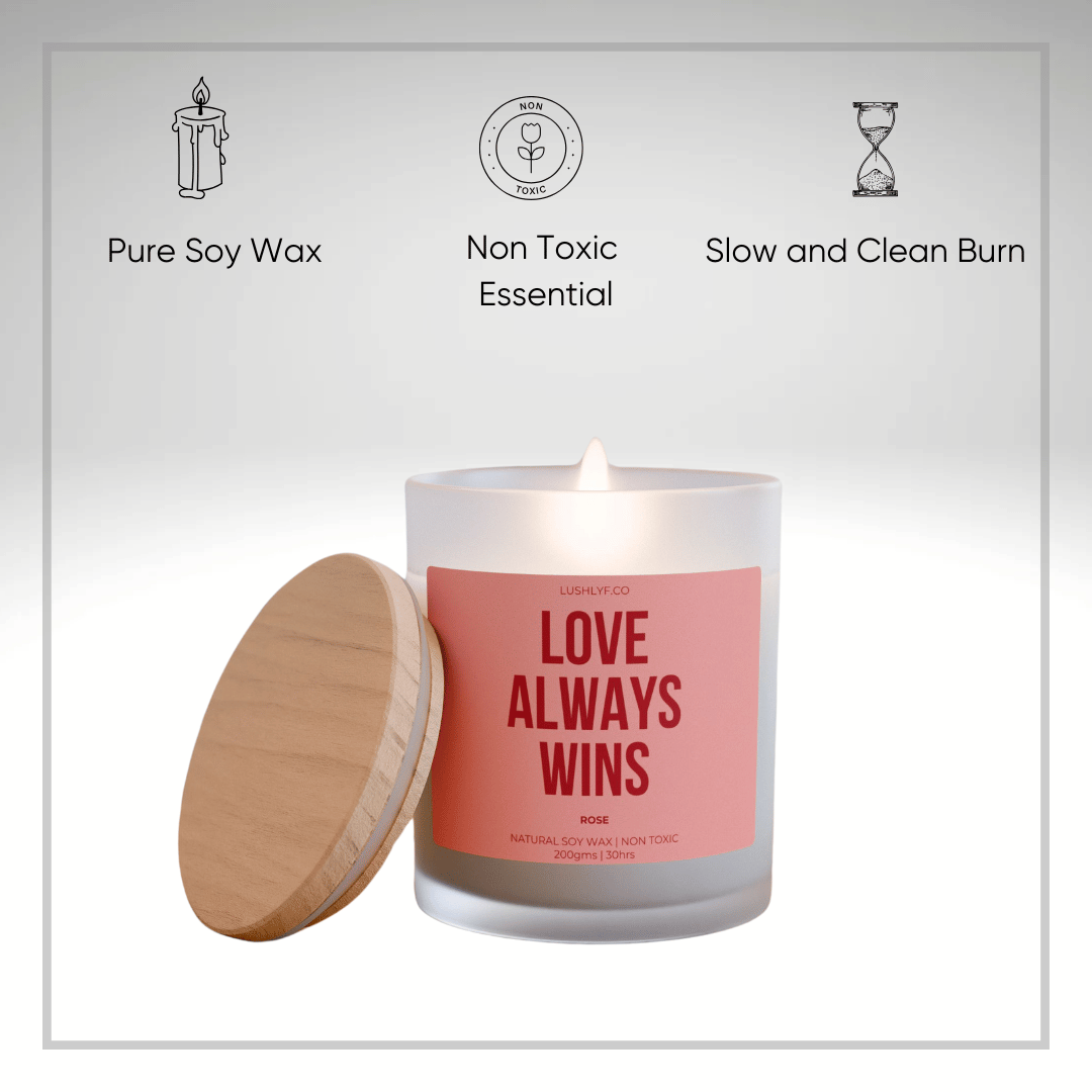 Eternal Love Always Wins Valentine’s Rose Soy Wax Candle