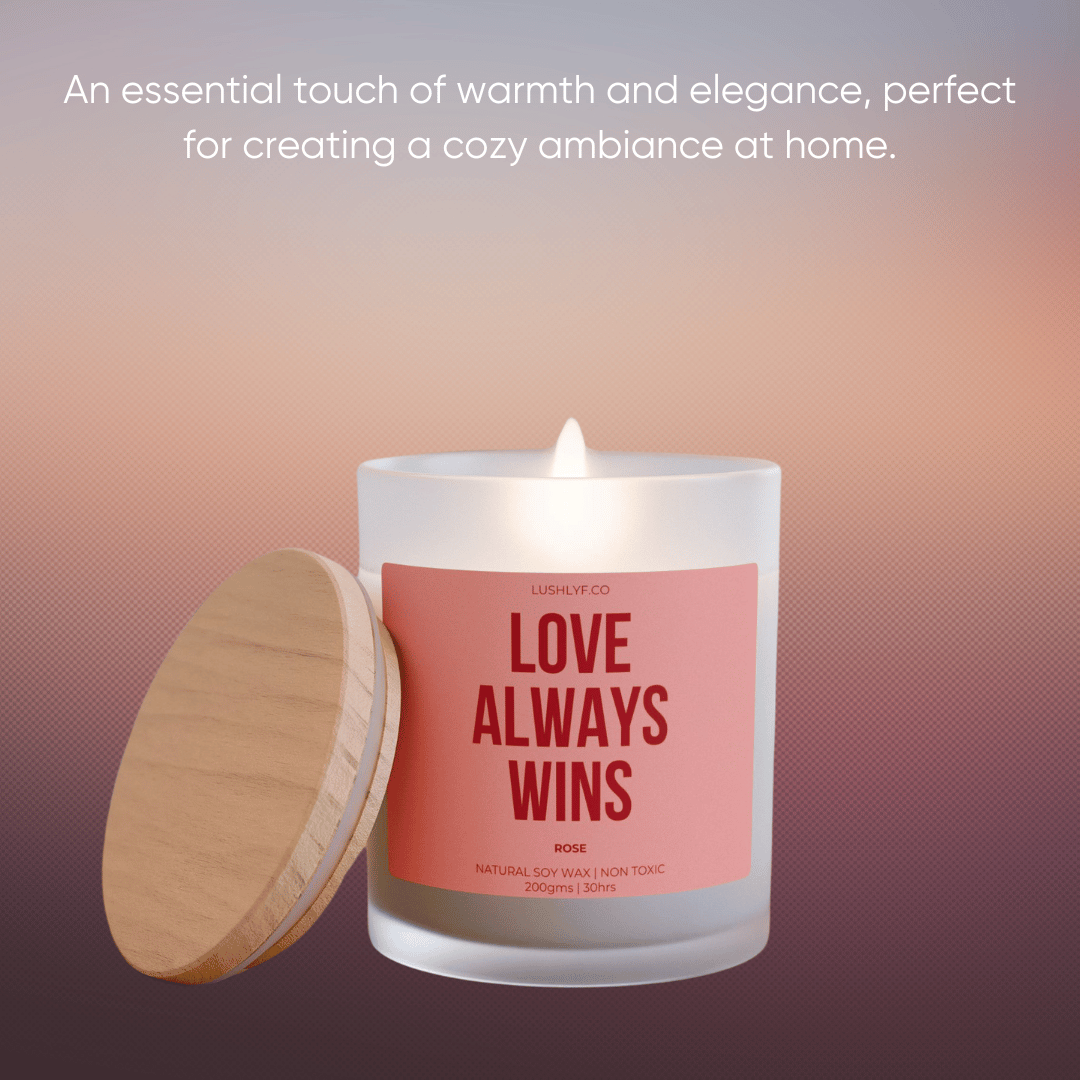 Eternal Love Always Wins Valentine’s Rose Soy Wax Candle