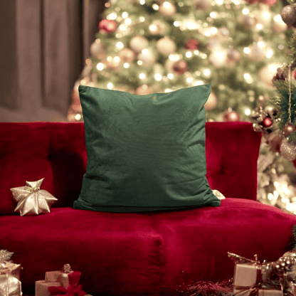 Evergreen Velvet Christmas Cushion Cover Set of 2