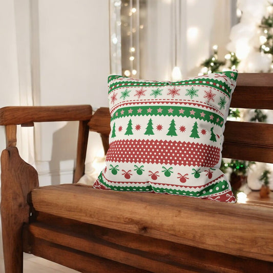 Festive Cheer Velvet Christmas Cushion Cover