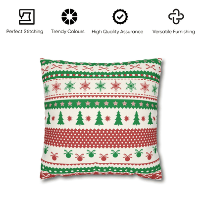 Festive Cheer Velvet Christmas Cushion Cover Set of 5