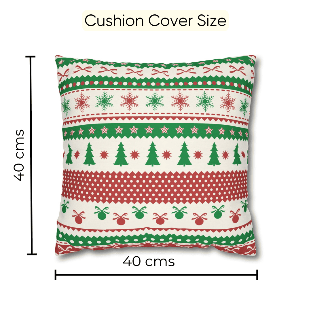 Festive Cheer Velvet Christmas Cushion Cover Set of 5