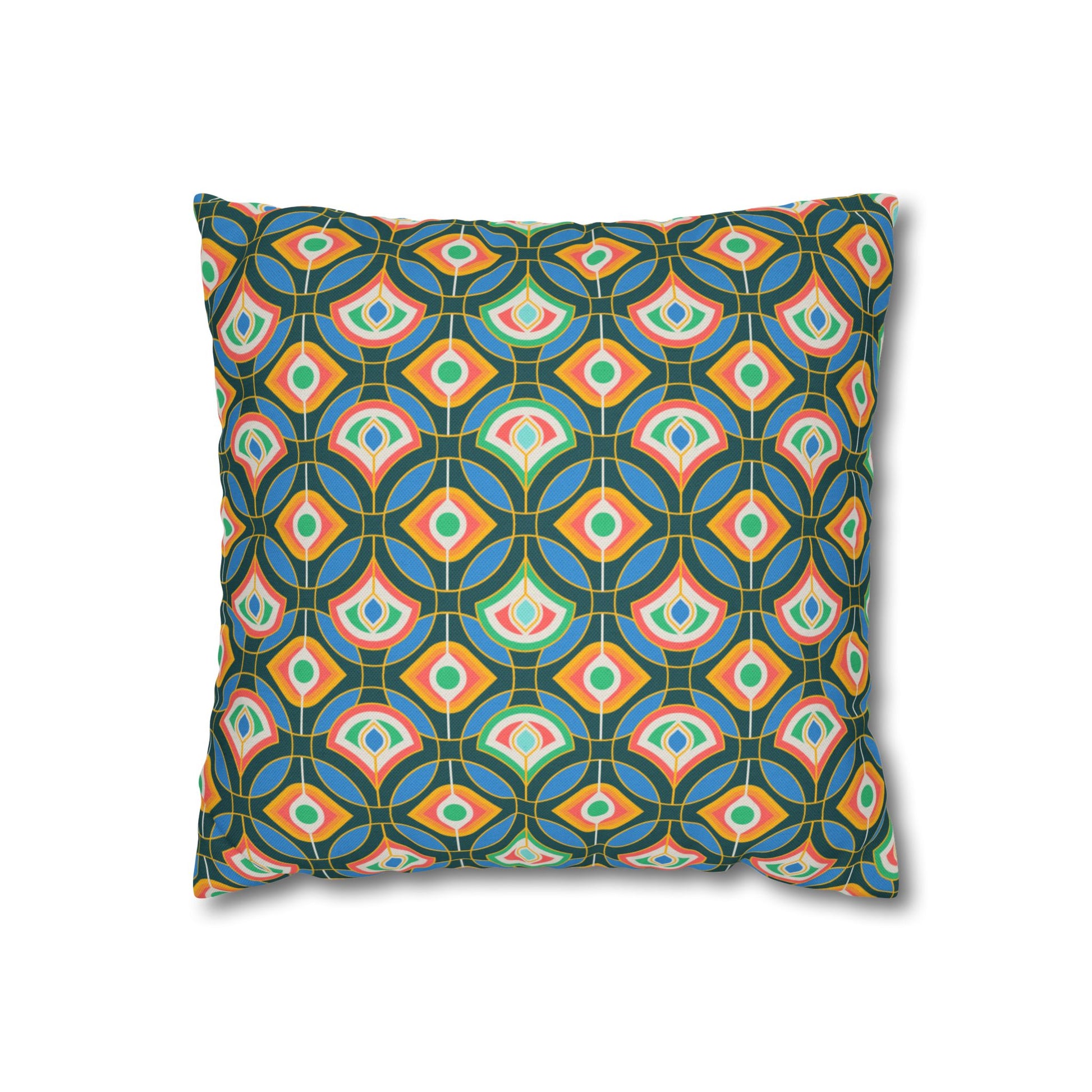 Festive Geometric Velvet Cushion Cover