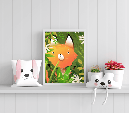 Forest Fox Explorer - Framed Wall Art