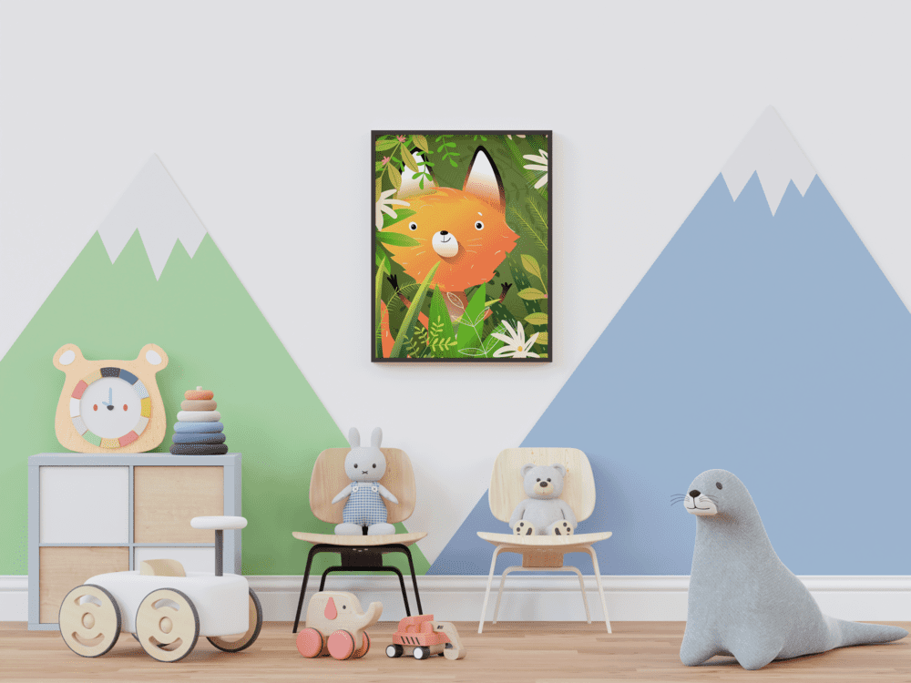 Forest Fox Explorer - Framed Wall Art