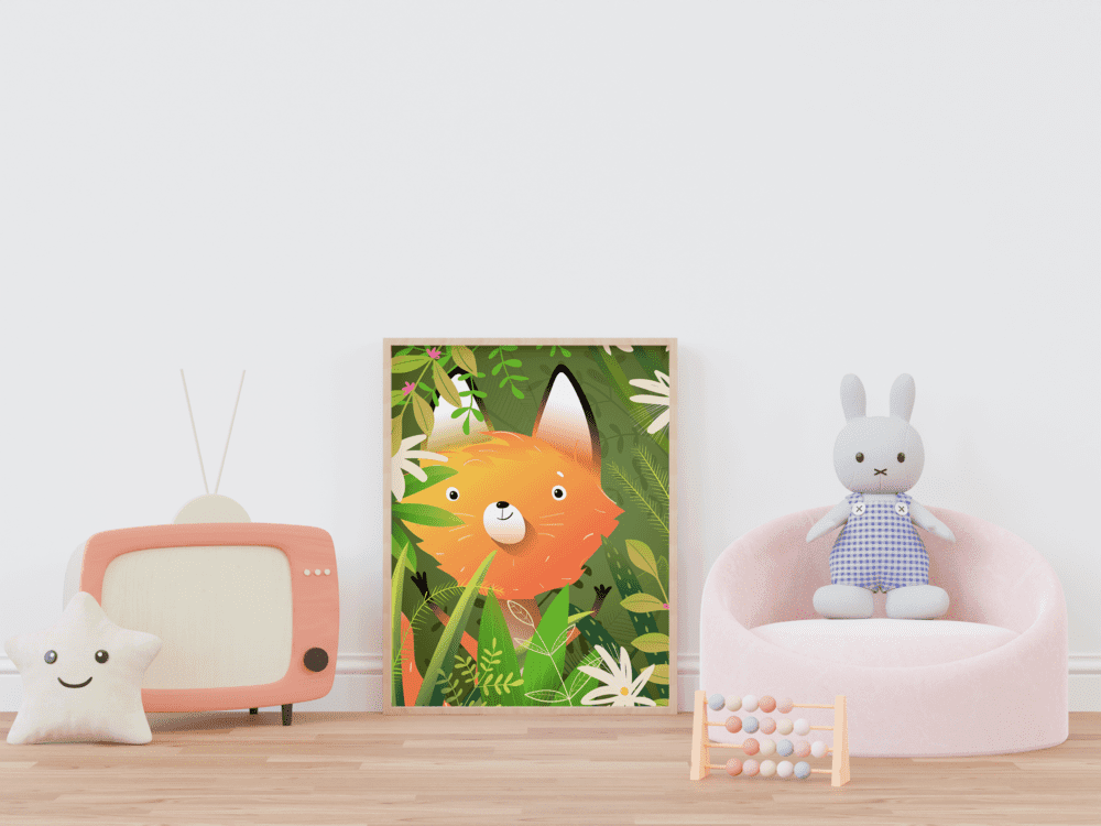 Forest Fox Explorer - Framed Wall Art