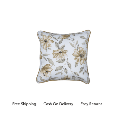 Golden Bloom Cushion Cover