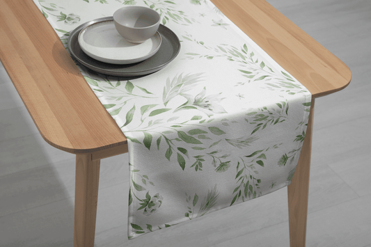 Green Whisper Table Runner  - 4 Seater