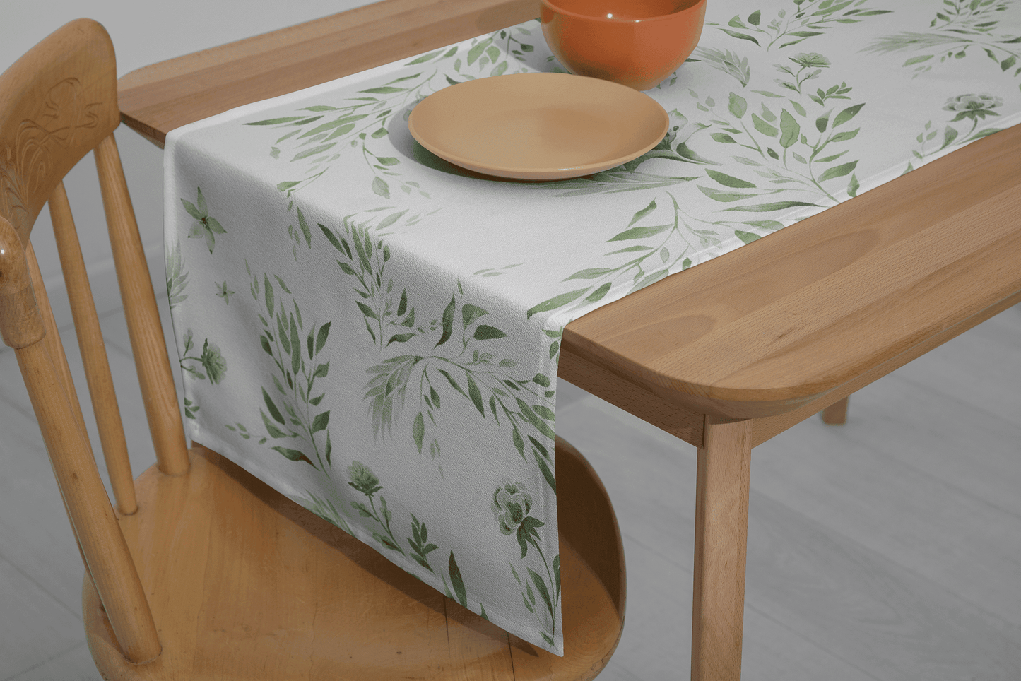 Green Whisper Table Runner  - 4 Seater