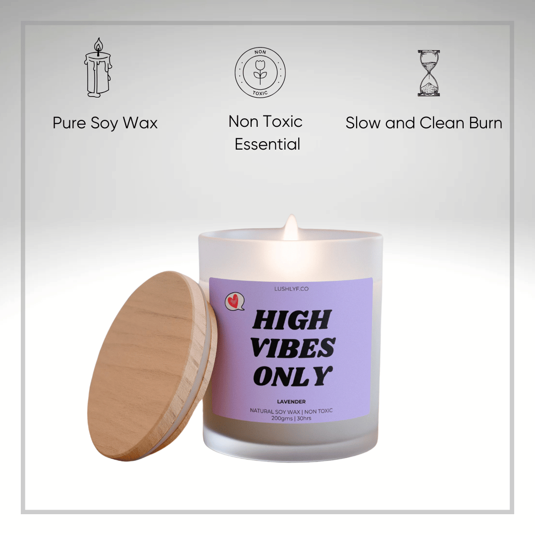 High Vibes Only Valentine’s Lavender Soy Wax Candle