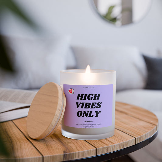 High Vibes Only Valentine’s Lavender Soy Wax Candle