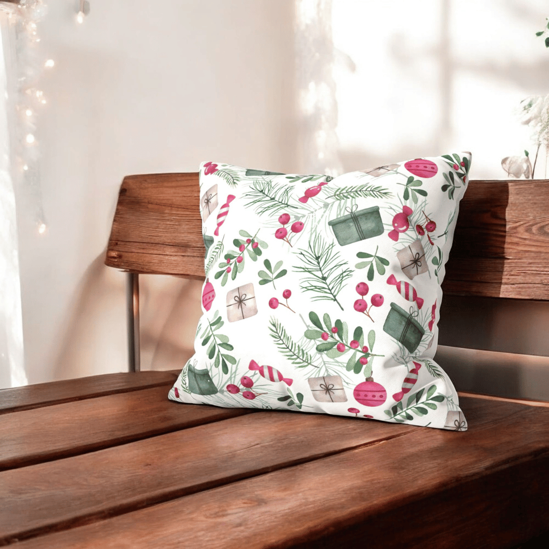 Holiday Gift Velvet Chirstmas Cushion Cover - Set of 5