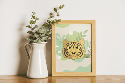 Jungle Majesty Tiger - Framed Wall Art