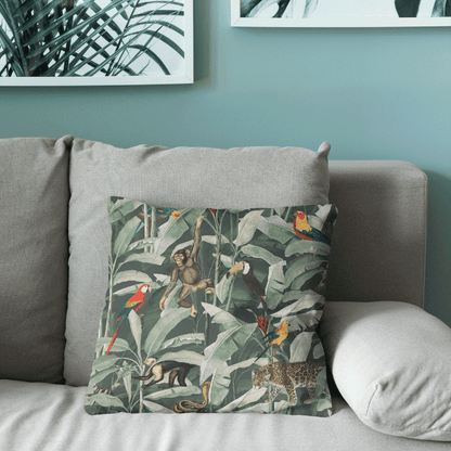 Jungle Rhapsody Velvet Cushion Cover