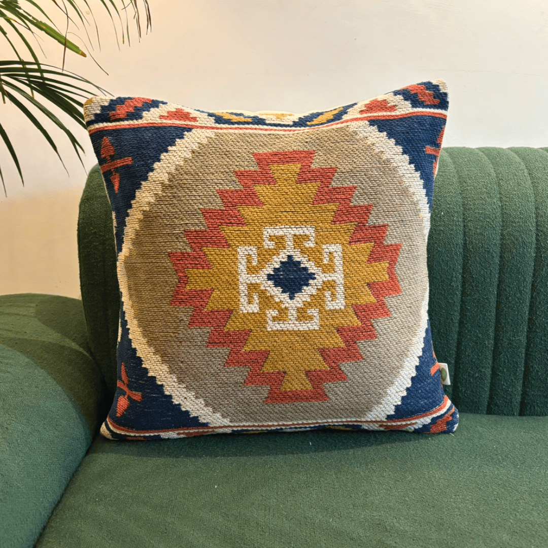 Kilim Tribal Jacquard Cushion Cover