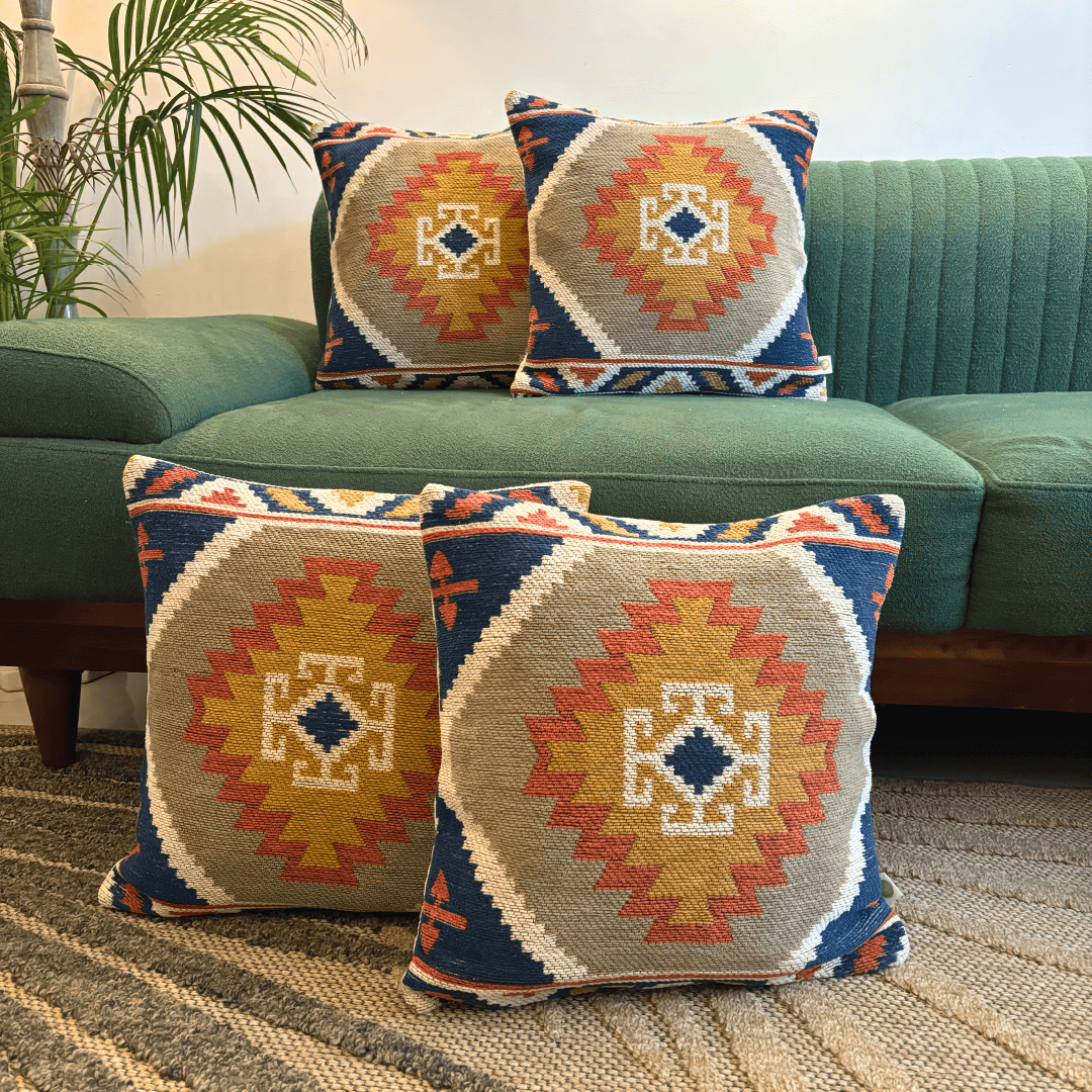 Kilim Tribal Jacquard Cushion Cover