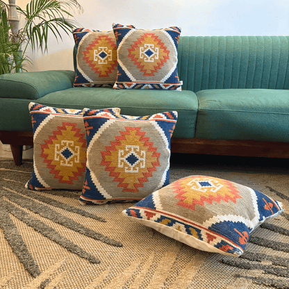 Kilim Tribal Jacquard Cushion Cover